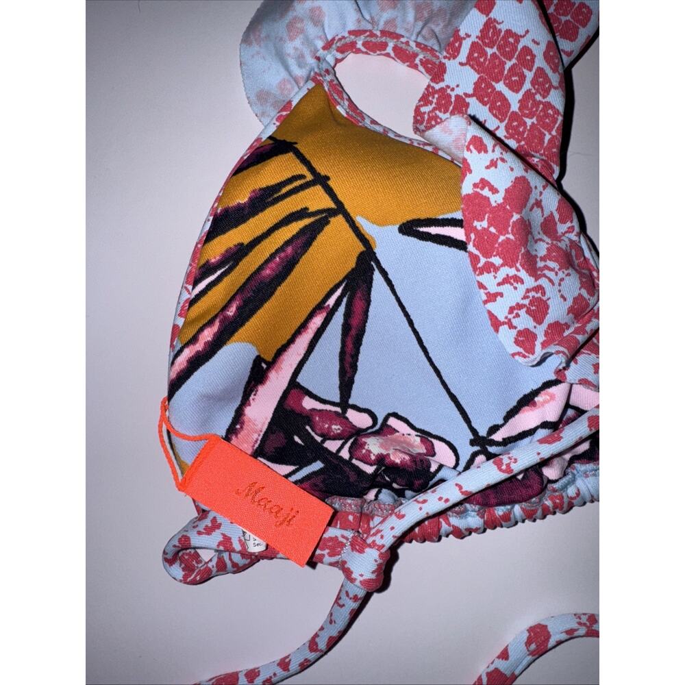 Maaji Women’s Triangle Bikini Top Size L Print String Skimpy - Picture 4 of 4